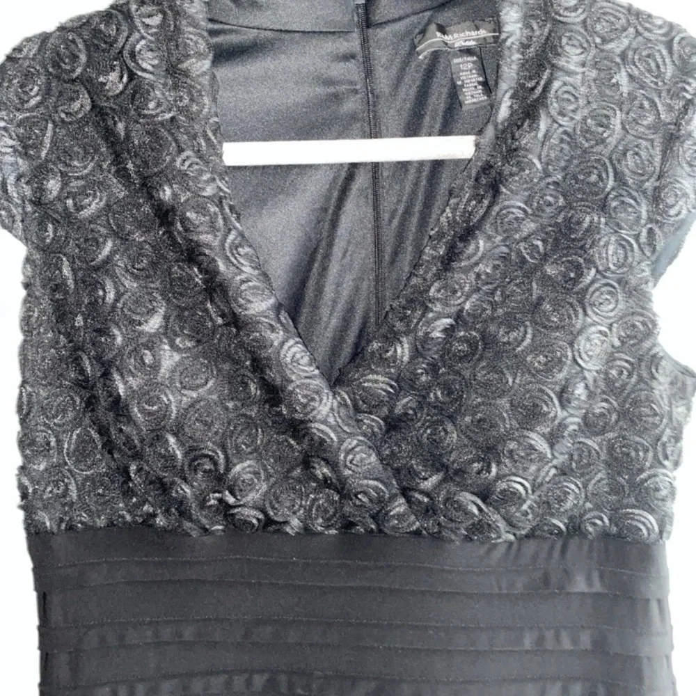R&M Richards‎ 12P 12 Petite Black Cocktail Dress